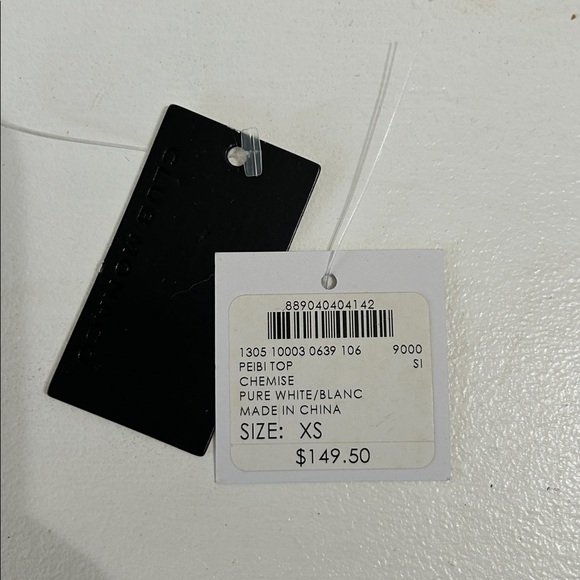 Club Monaco NWOT Peibi Boat Neck Cotton Ruffle Blouse Top XS Polka Dot - Picture 8 of 8